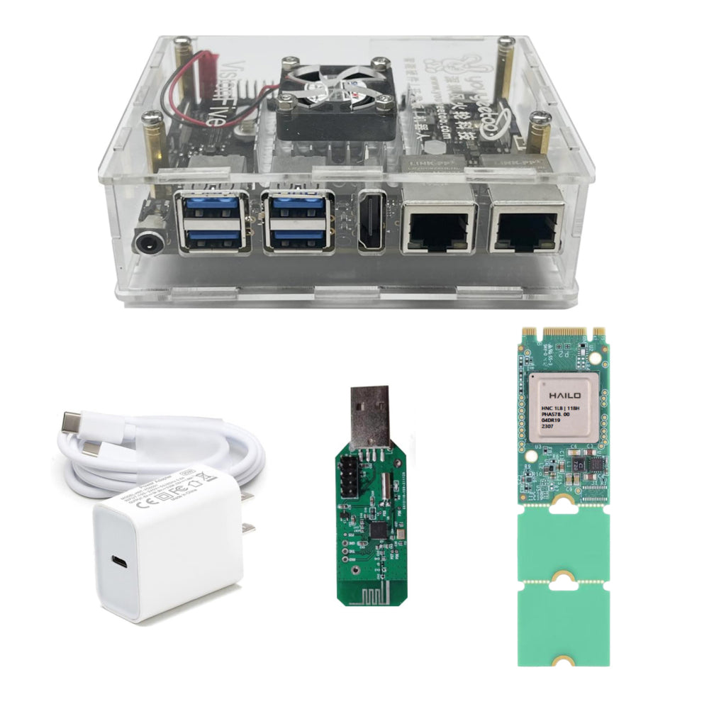 StarFive VisionFive2 RISC-V Single Board Computer, 13TOPS AI KIT,13TOPS Hailo-8L, 8GB RAM, StarFive JH7110, x2 GbE LAN Port ,  AI Deepl Edge Machine