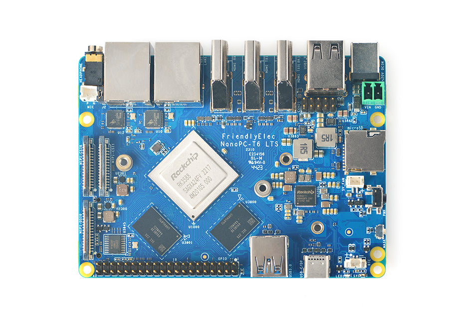 NanoPC-T6 with Metal Case, Powered by RK3588 - 8K@60fps Dual 2.5G Ethernet, HDMI In/Out