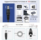 USB Type C to DC 5.5mm x 2.5mm Power Cable - PD to DC 12V, E-mark, work with PD Charger and PD Power bank.