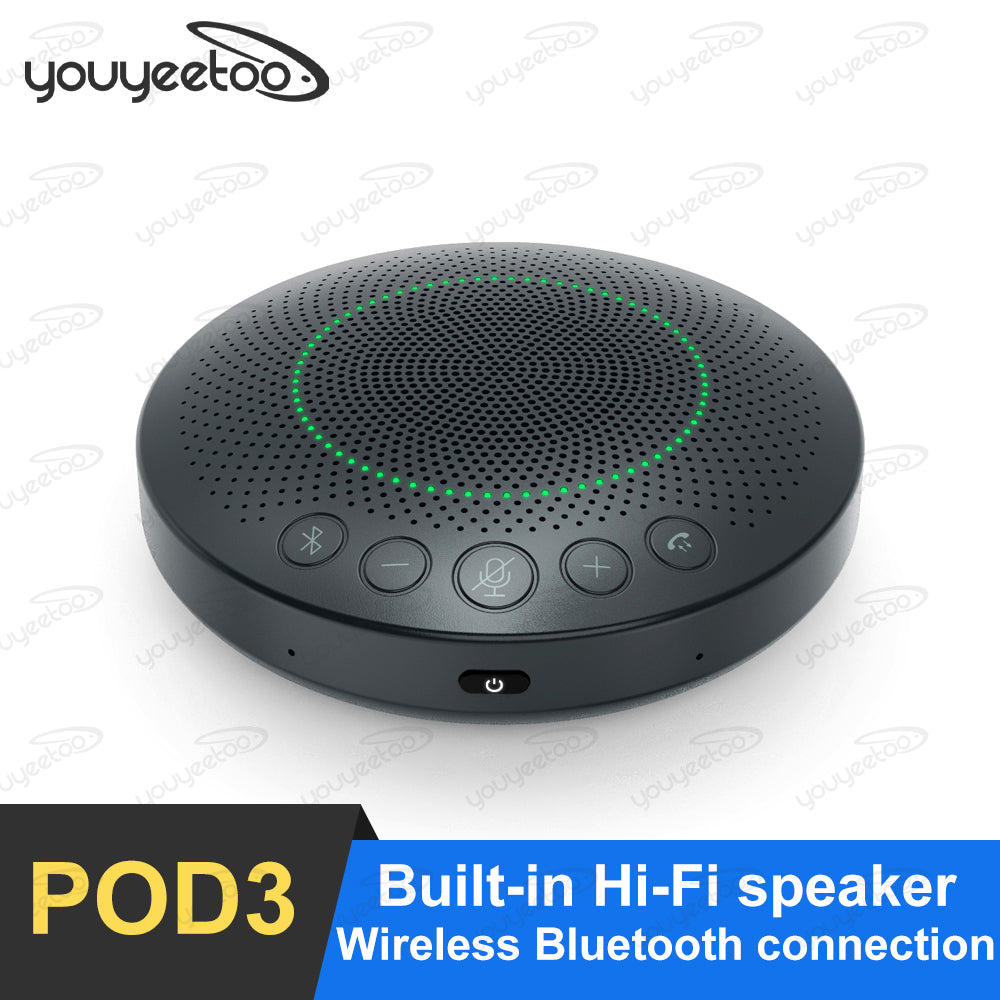 POD3 Bluetooth Speakerphone Conference Microphone Omnidirectional Computer Mic Pickup Touch-Sensor Button Support Voice Location Main image