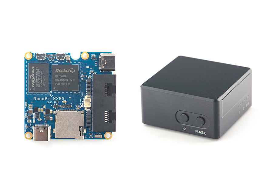 NanoPi R28S Dual Gigabit Ethernet Router Board, Rockchip RK3528A, OpenWrt, WiFi 6