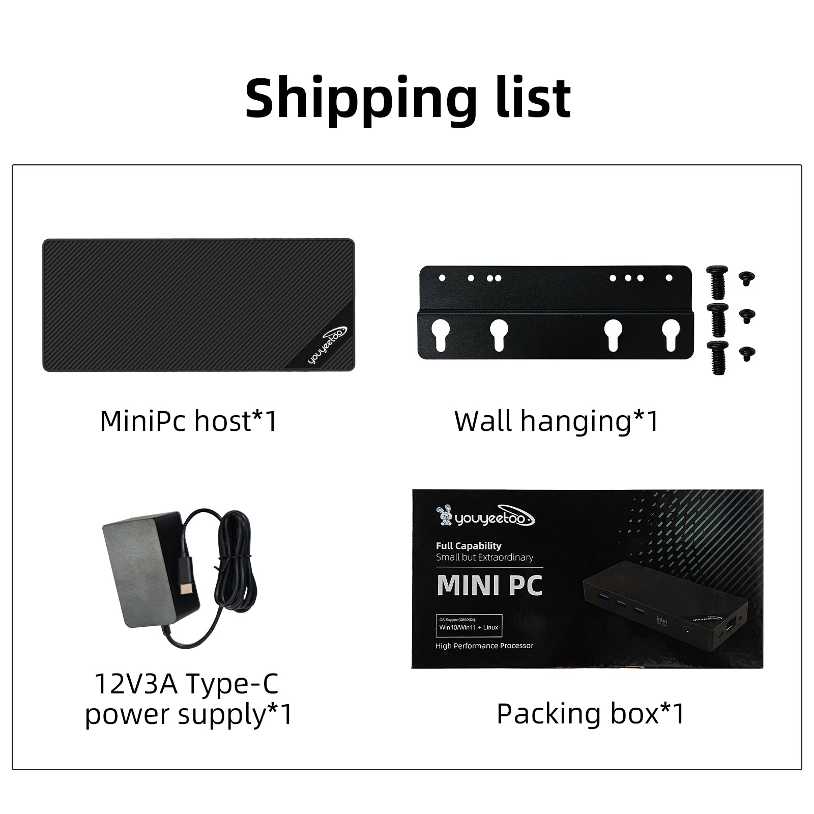 youyeetoo BY52 MINI PC - Intel 12th N100, TDP 6W, Up to 16GB RAM Secondary image