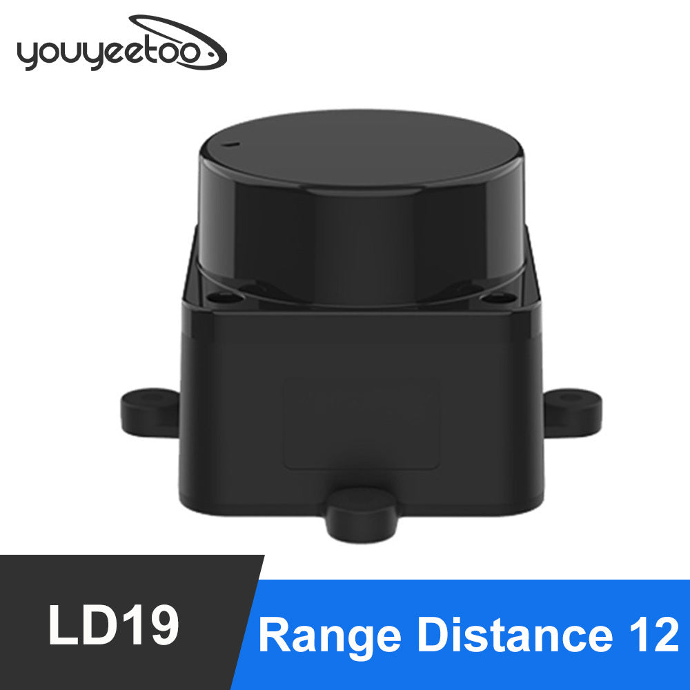 FHL-LD19 Lidar Sensor - 12Meter (39ft) 360° Ranging - Walnut Size, 30K lux Resistant - Provide ROS/ROS2/C/C++ SDK Raspberry Tutorial for Robots Drone SLAM, Lidar Scanner Kit with Adapter