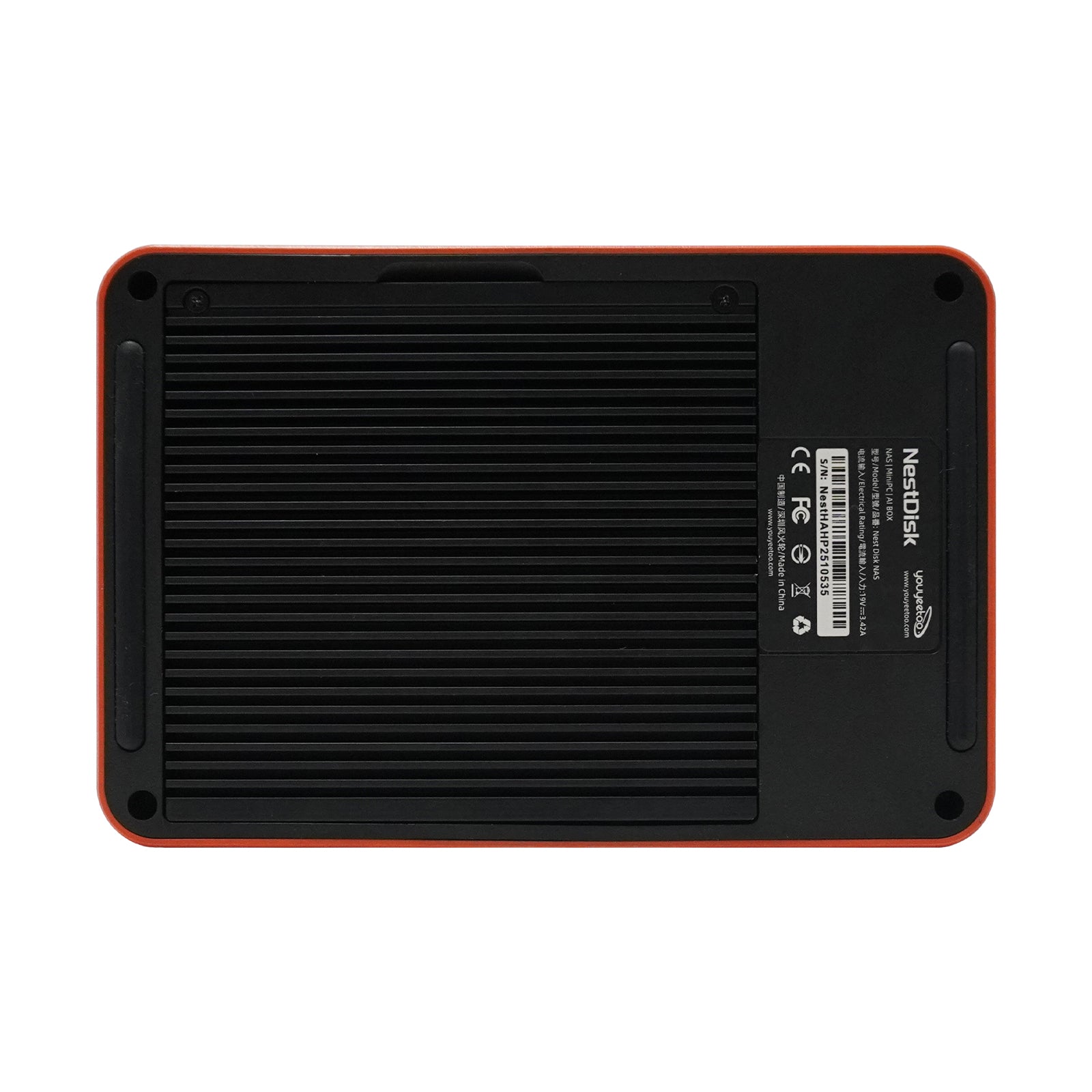 youyeetoo NestDisk Mini PC NAS 4-Bay NVMe SSD, Intel N150 Quad-Core 12GB DDR5, Dual 2.5GbE, Triple 4K@60Hz HDMI & USB-C, Personal Cloud Router Barebone