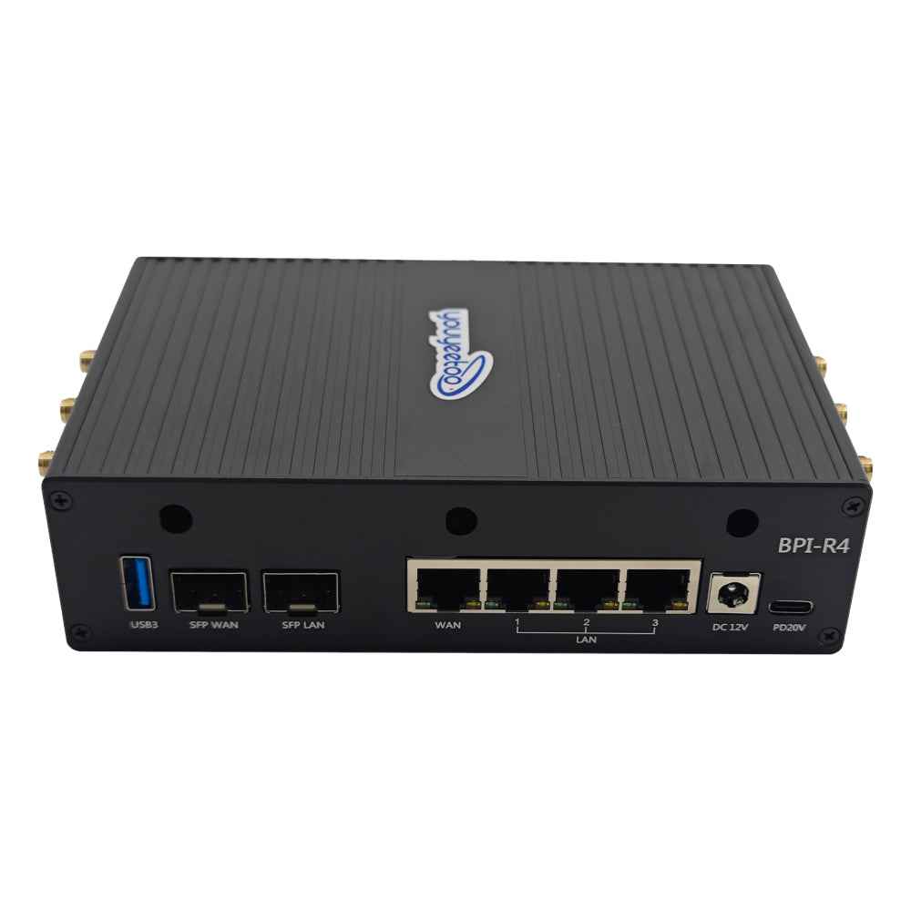 youyeetoo BPI-R4 WIFI 7 Router Kit - Dual 10Gbe SFP Ports, and