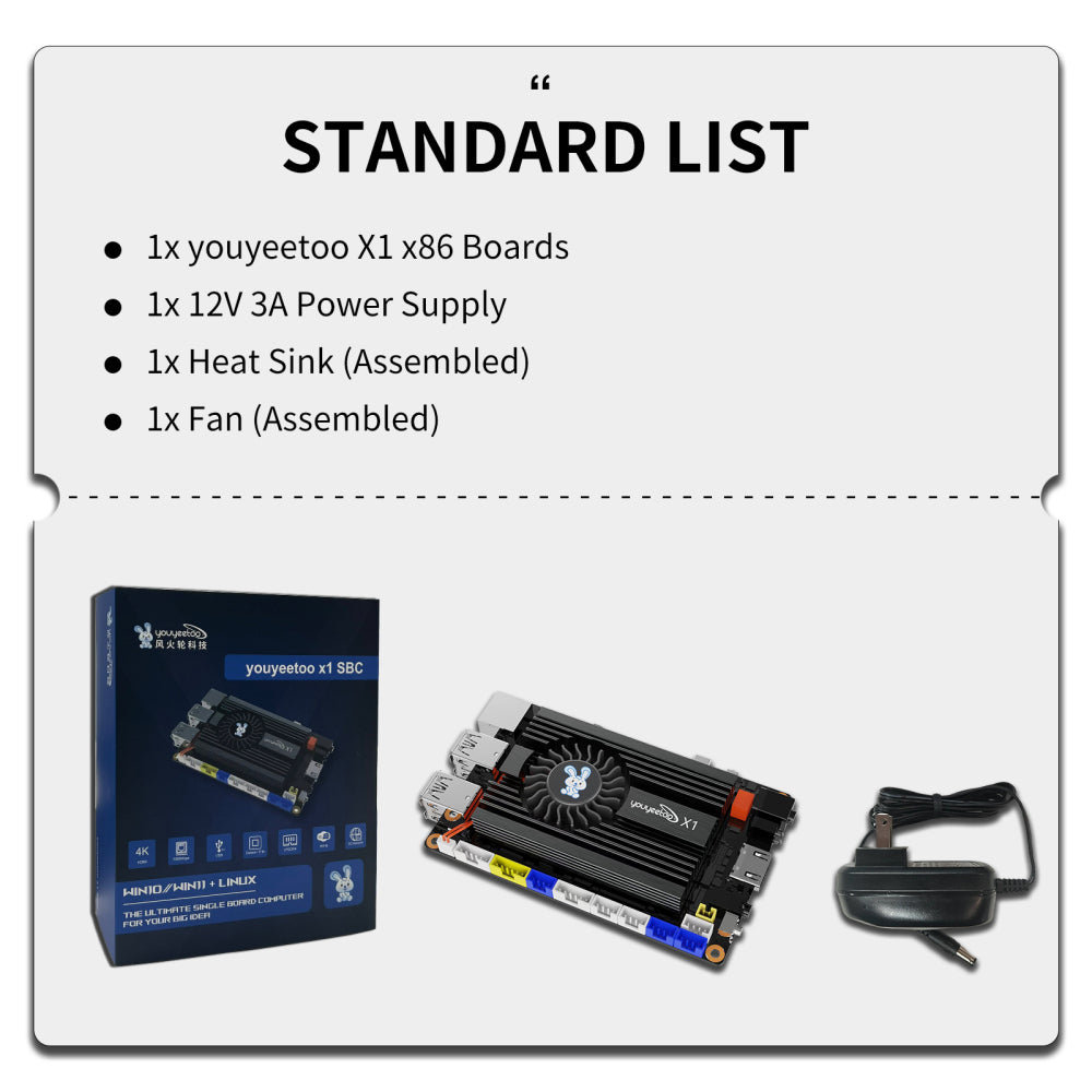youyeetoo X1 / X1s - X86 Mini PC, SBC - Proxmox, Home Assistant, Server, NAS Kit - Provide Intel native IIC SPI UART use tutorials - Intel 11th N5105/N5095, 4K, 10W TDP