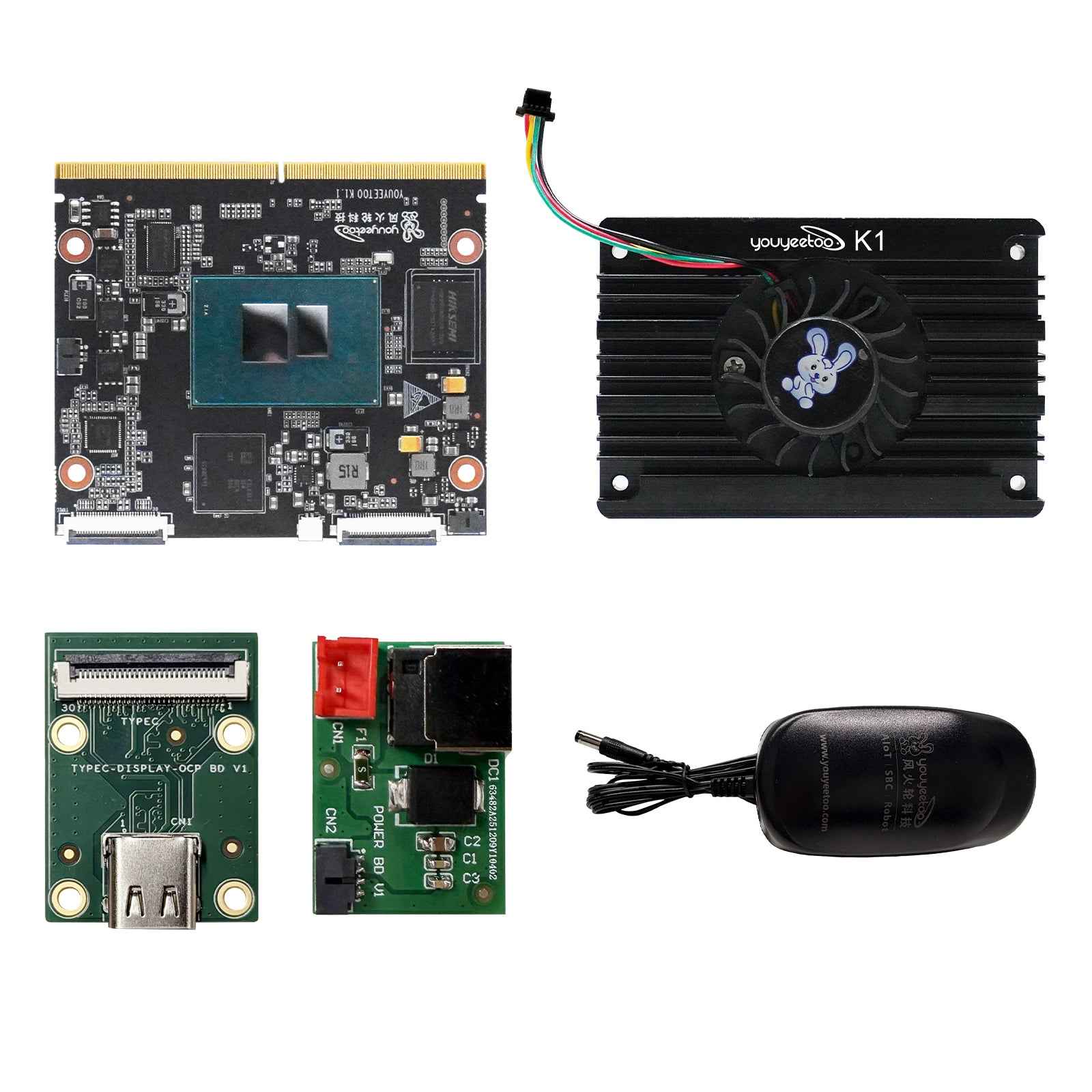 Youyeetoo K1, Palm-Sized x86 Edge Computer | Intel 12th Gen N100 Mini PC with Dual Gigabit LAN, Dual 4K HDMI, M.2 NVMe/SATA, 8 GB LPDDR5, Industrial GPIO, Windows/Linux Ready