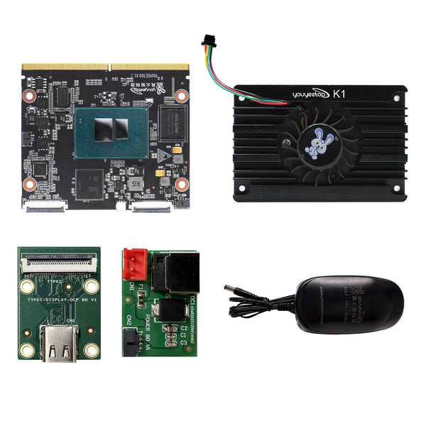 Youyeetoo K1, Palm-Sized x86 Edge Computer | Intel 12th Gen N100 Mini PC with Dual Gigabit LAN, Dual 4K HDMI, M.2 NVMe/SATA, 8 GB LPDDR5, Industrial GPIO, Windows/Linux Ready