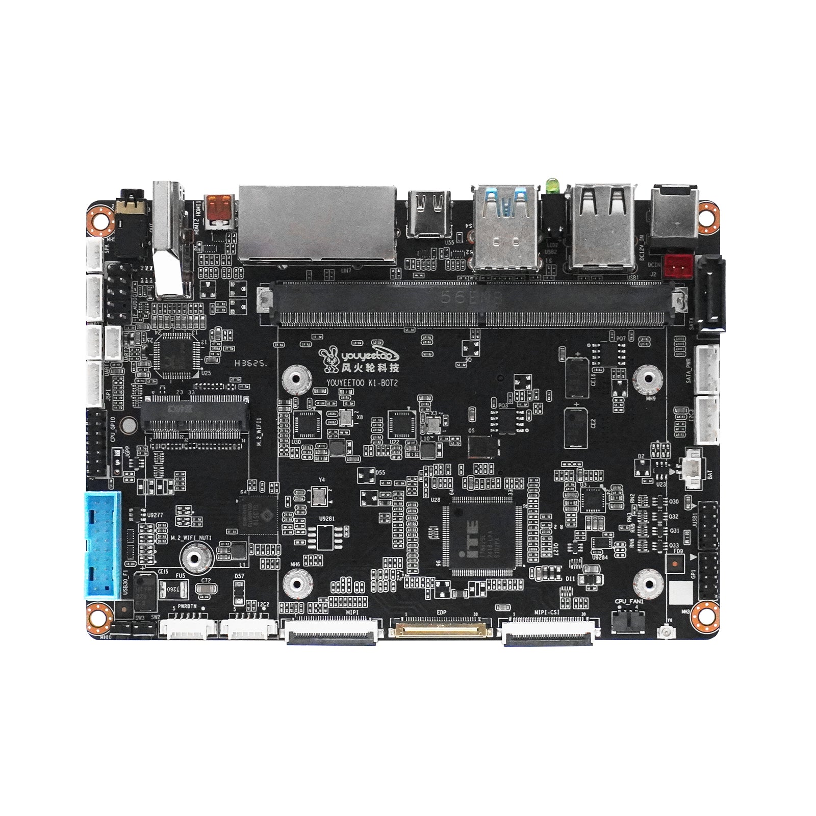 Youyeetoo K1, Palm-Sized x86 Edge Computer | Intel 12th Gen N100 Mini PC with Dual Gigabit LAN, Dual 4K HDMI, M.2 NVMe/SATA, 8 GB LPDDR5, Industrial GPIO, Windows/Linux Ready