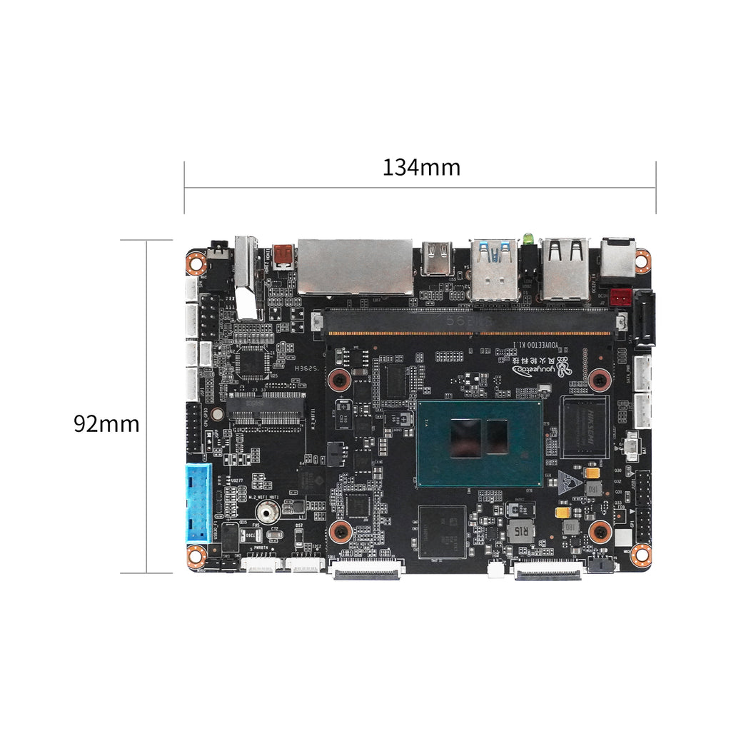 Youyeetoo K1, Palm-Sized x86 Edge Computer | Intel 12th Gen N100 Mini PC with Dual Gigabit LAN, Dual 4K HDMI, M.2 NVMe/SATA, 8 GB LPDDR5, Industrial GPIO, Windows/Linux Ready